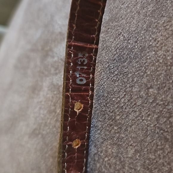 BRIGHTON Cowboy Core Brown Leather Scroll Buckle Belt Bracelet 07135 - Picture 8 of 8